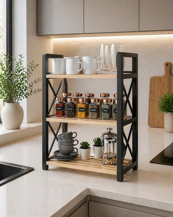 Hermia Axis Organizador de Cocina Negro Hermia Axis Organizador de Cocina Negro